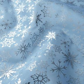 Organza flocons de neige – bleu clair, 