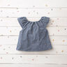 Tissu double gaze de coton Cœurs Imprimé feuille | by Poppy gris bleu/or métallisé,  thumbnail number 7