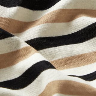 Jersey coton Rayures multicolores – écru/beige, 