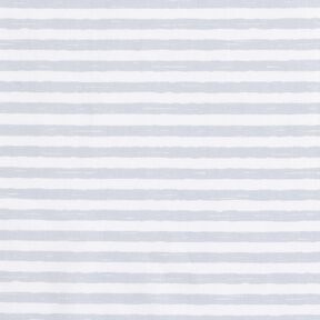 Tissu en coton Cretonne rayures décontractées – gris clair/blanc, 