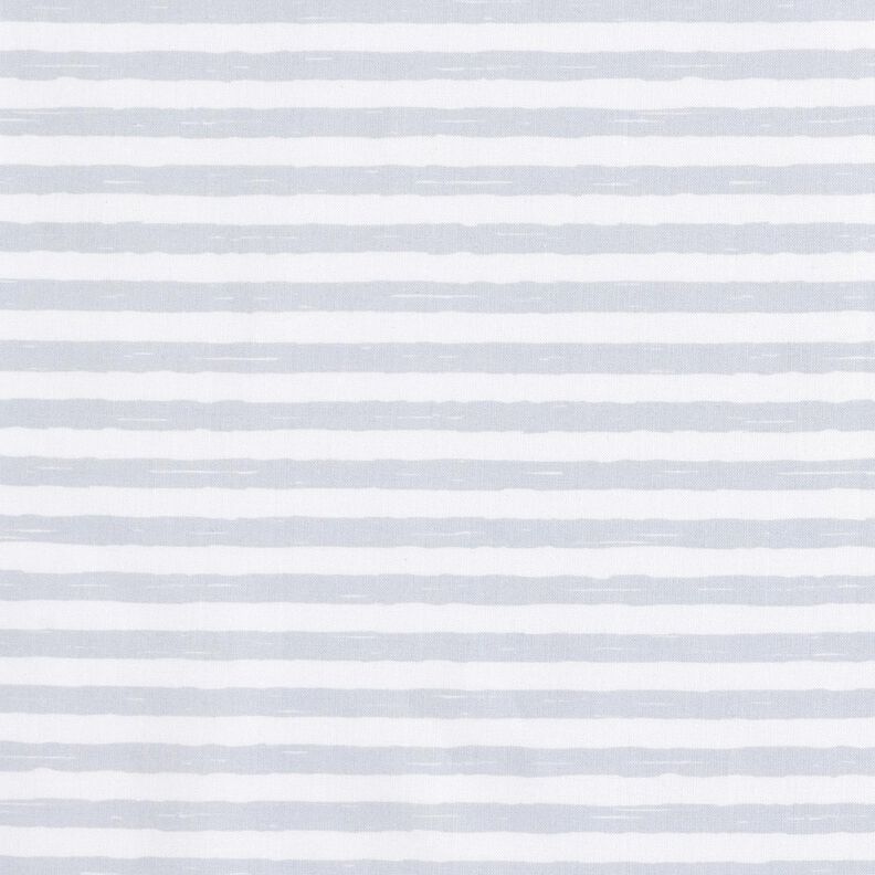 Tissu en coton Cretonne rayures décontractées – gris clair/blanc, image number 1