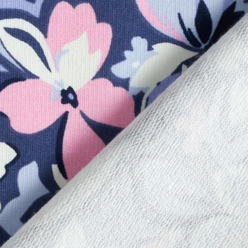 Sweat d’été Grandes fleurs | Poppy Fabrics – bleu jean,  image number 4