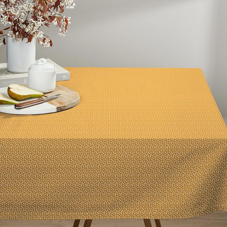 Tissu en coton Cretonne petits traits – jaune curry,  image number 8