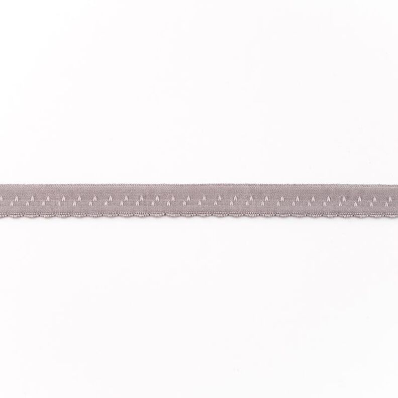 Bande à border élastique Dentelle [12 mm] – gris clair,  image number 1