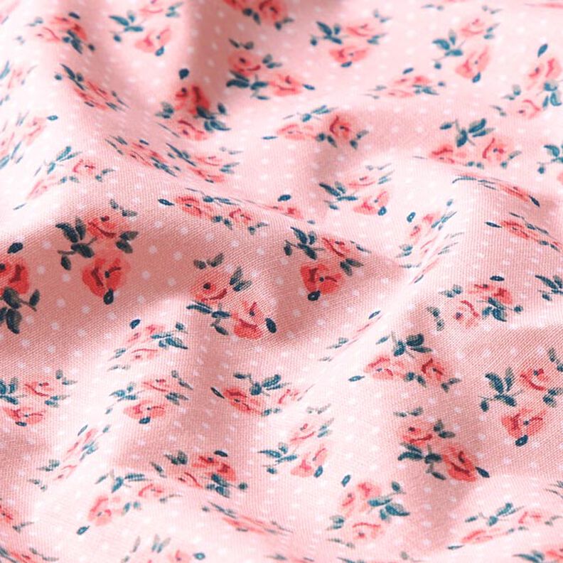 Tissu en coton cretonne Petites roses – rose,  image number 2