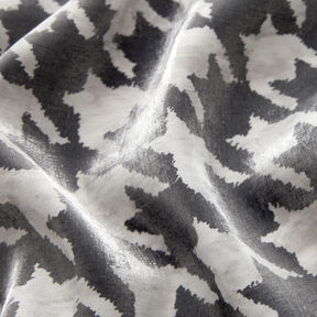 Viscose mélangée Pied-de-poule brillant métallisé – noir/blanc, 
