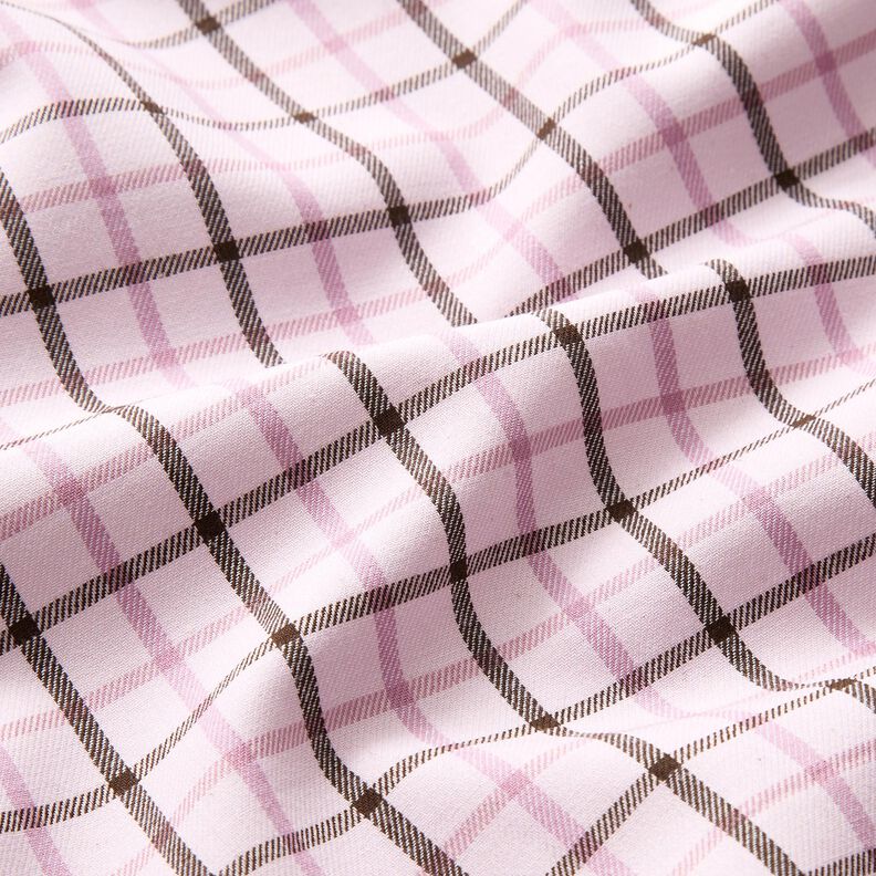 Tissu pour chemise en coton à carreaux – rosé/violet pastel,  image number 2