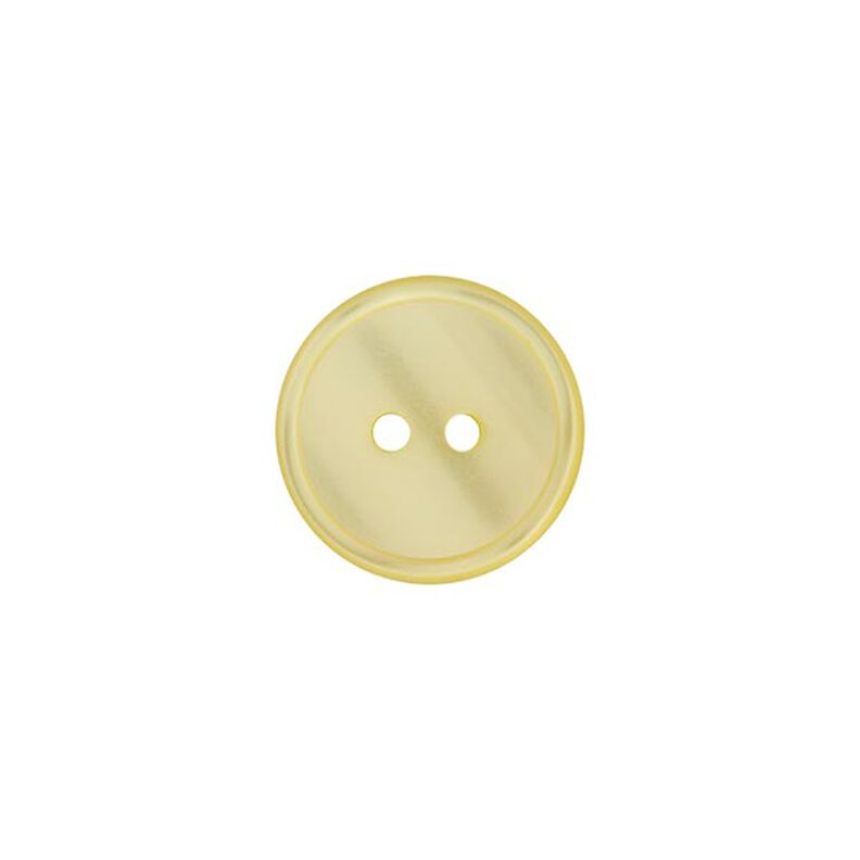 Bouton polyester 2 trous  – jaune clair,  image number 1