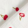 Tissu double gaze de coton Cerises brodées | Poppy Fabrics – blanc/rouge feu,  thumbnail number 4