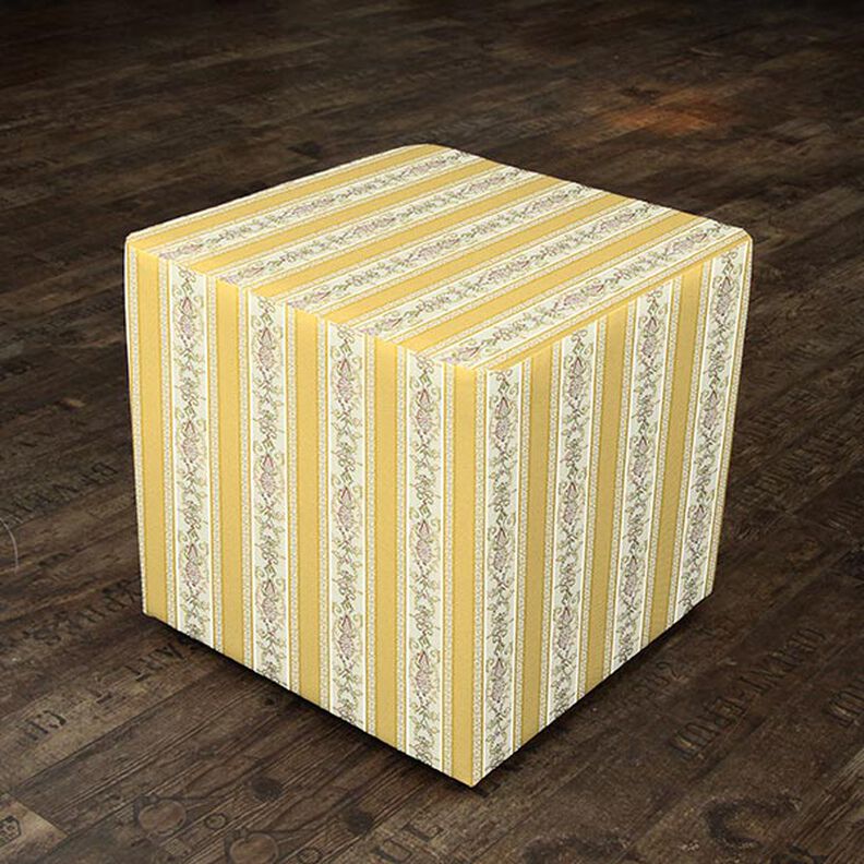 Tissu d’ameublement jacquard Rayures Biedermeier – crème/jaune,  image number 6