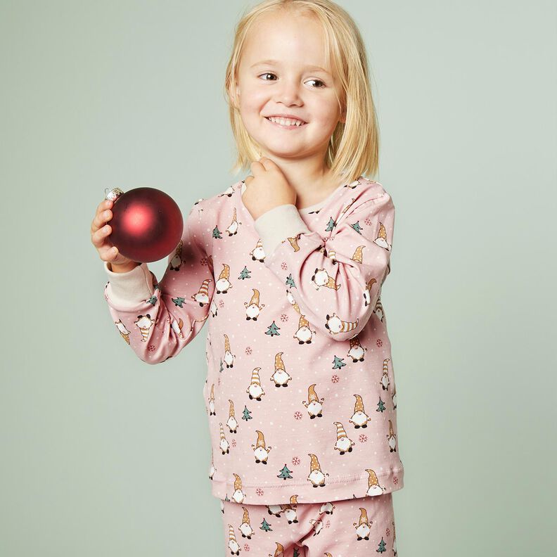 Jersey coton Lutins dans la neige – rosé, image number 5
