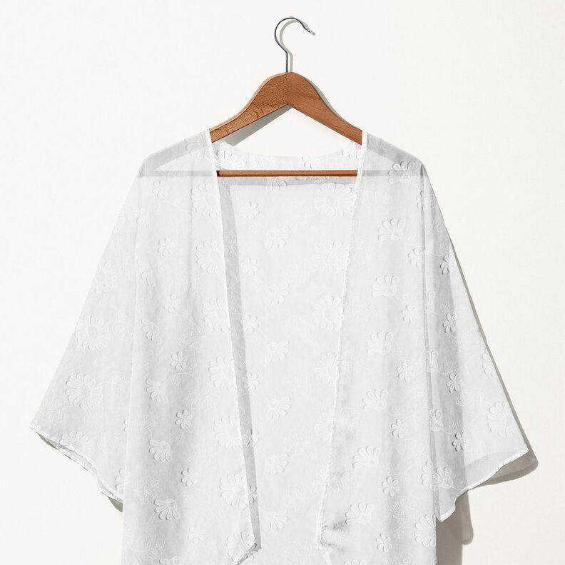 Batiste de coton fin Marguerites 3D – blanc,  image number 8