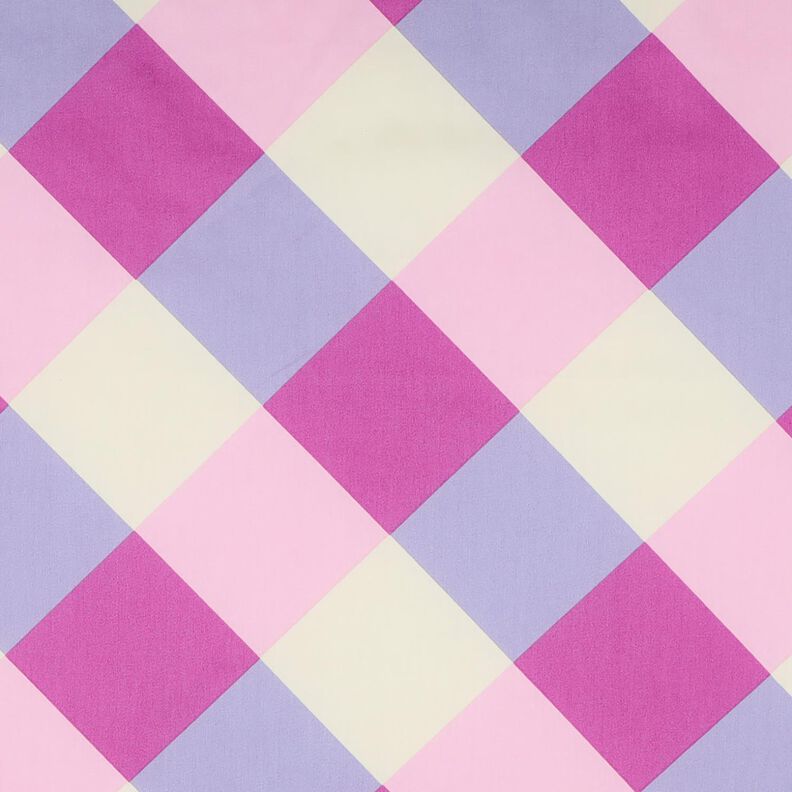 Satin de coton Large Gingham | Nerida Hansen – violet pastel/écru,  image number 1