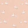 Jersey coton Oies et fleurs – rosé,  thumbnail number 1