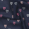Velours milleraies Cœurs Imprimé feuille | by Poppy – bleu nuit/argent,  thumbnail number 2