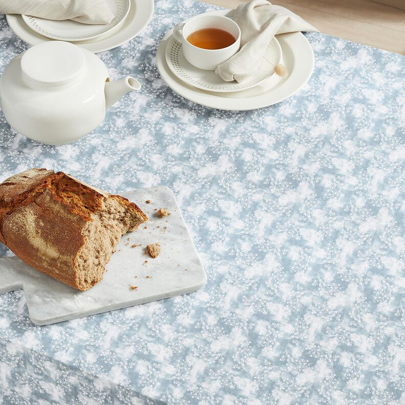 Tissu en coton Popeline fines branches – bleu,  image number 7