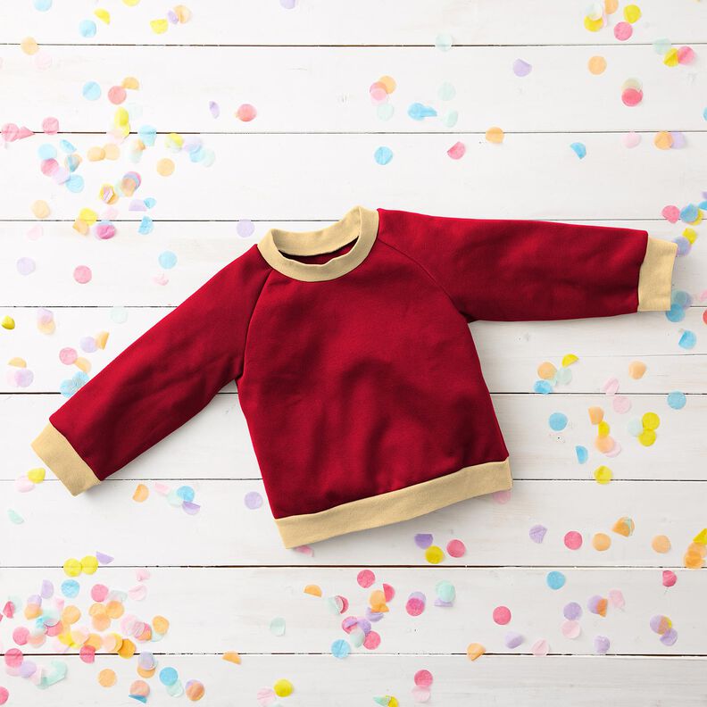 Molleton coton léger uni – framboise, image number 11