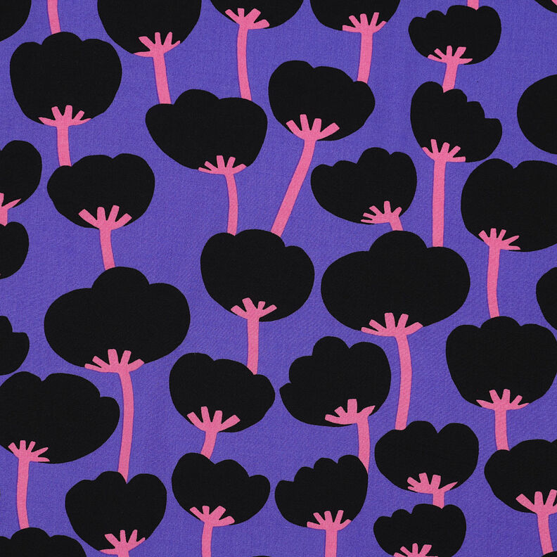 Tissu viscose LENZING™ ECOVERO™ Poppies | Nerida Hansen – lilas/noir,  image number 1
