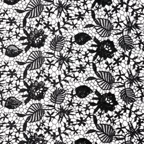 Dentelle avec paillettes et bord festonné – noir, 