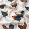 Tissu en coton Cretonne Poules – blanc/bleu nuit,  thumbnail number 2