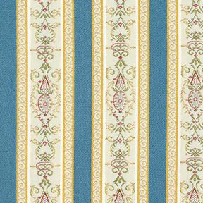 Tissu d’ameublement jacquard Rayures Biedermeier – crème/bleu, 