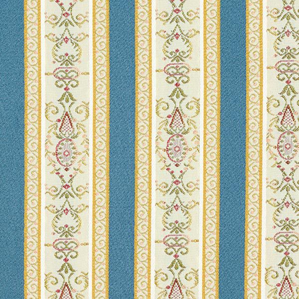 Tissu d’ameublement jacquard Rayures Biedermeier – crème/bleu,  image number 1