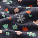 Jersey coton petites fleurs scintillantes – bleu marine, 