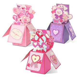 Kit boîtes pop-up Amour [ 3Pièces ] – rose vif/rose, 