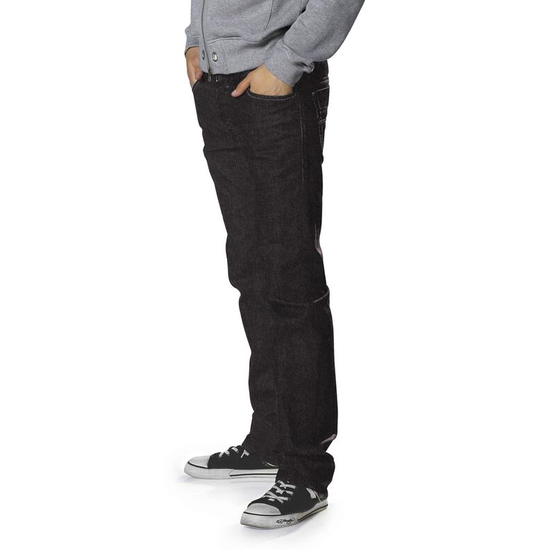 Denim de coton stretch mélangé moyen – noir,  image number 7