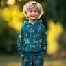 Sweatshirt gratté Véhicules de chantier | Poppy Fabrics – bleu océan/eucalyptus,  thumbnail number 5