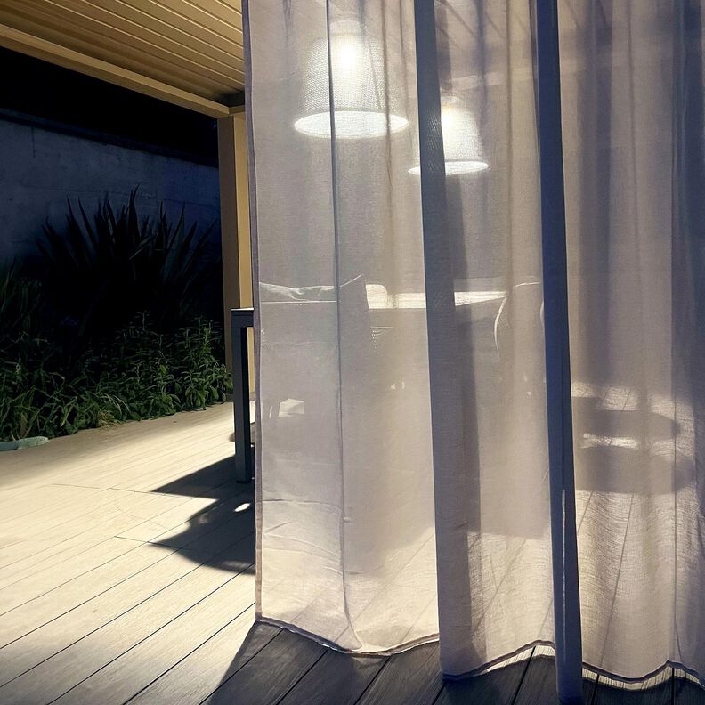 Extérieur Tissu pour voilages Uni 315 cm – blanc,  image number 8