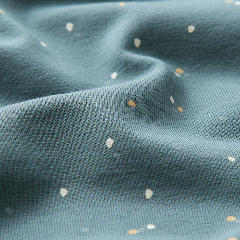 Jersey coton Taches irrégulières – bleu jean, image number 2