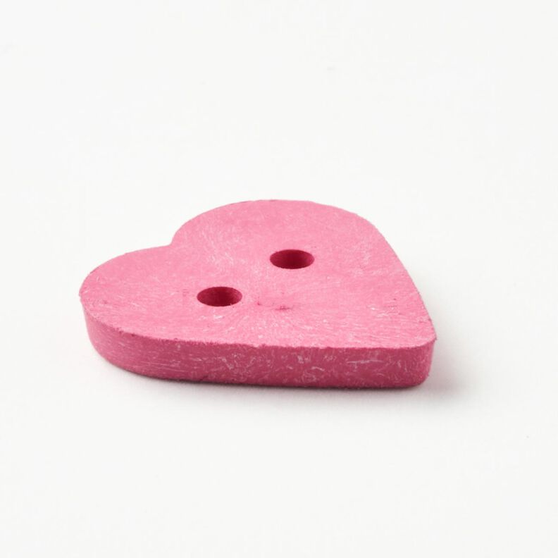 Bouton coeur [Ø 15 mm] – rose vif,  image number 3