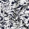 Mélange viscose lin Fleurs abstraites – blanc/bleu nuit,  thumbnail number 3