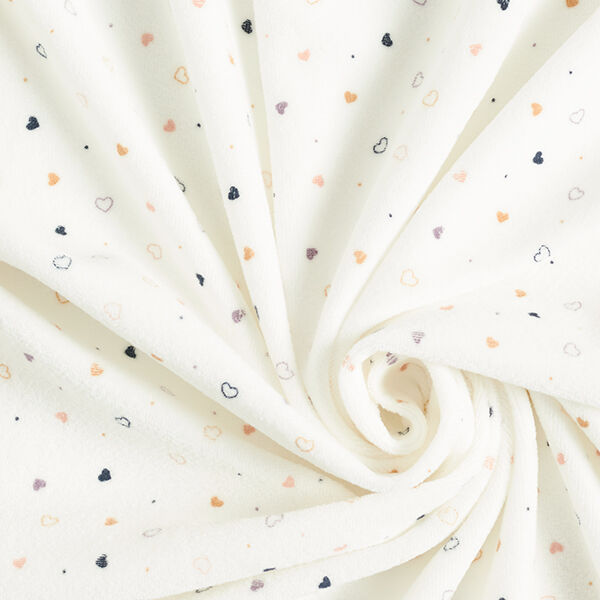 Tissu Nicki Petits cœurs – blanc,  image number 3