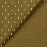 Tissu double gaze de coton Imprimé feuille Carreaux – olive foncé/or,  thumbnail number 5
