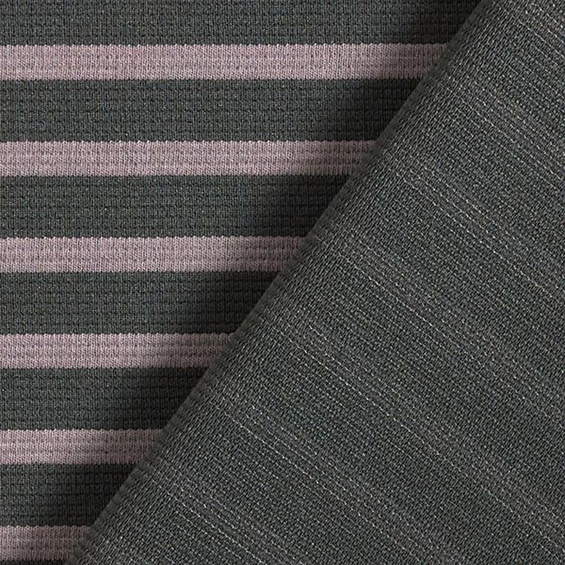 Jersey jacquard Rayures – gris mauve/anthracite,  image number 4