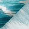 Coton enduit imprimé ikat – turquoise/blanc,  thumbnail number 4