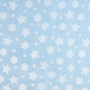 Polaire douillet Étoiles et fleurs – bleu clair, 