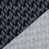 Viscose stretch vagues abstraites – bleu noir/jean bleu clair,  thumbnail number 4