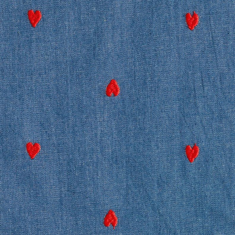 Chambray  – bleu jean/rouge feu,  image number 1