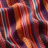 Tissu de décoration Jacquard Rayures chevrons – carmin/vert,  thumbnail number 2