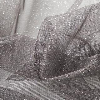Tissu tulle scintillant – gris foncé/argent, 