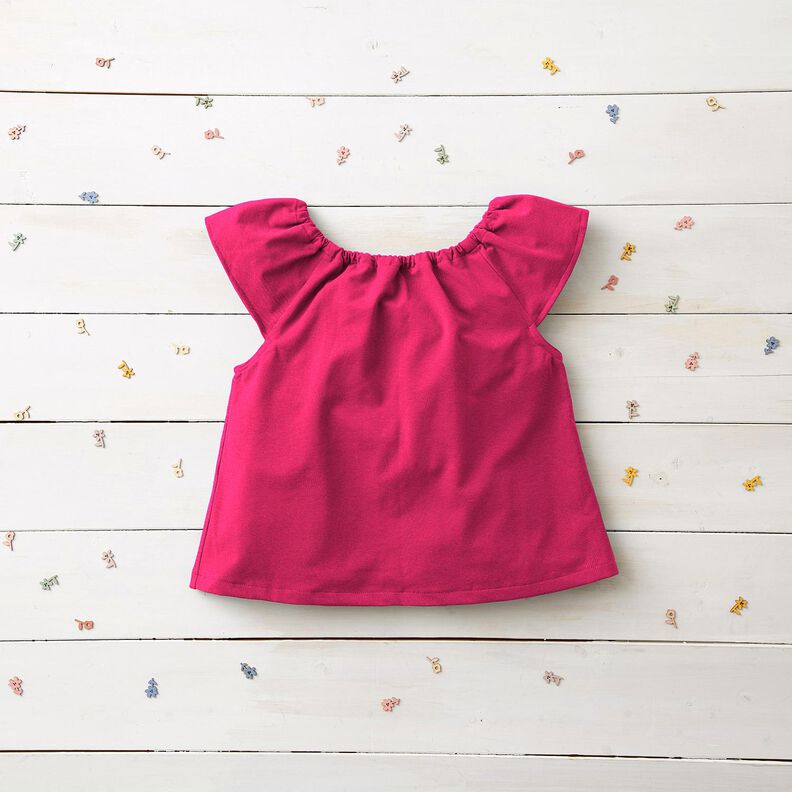 Jersey coton Medium uni – rose intense, image number 5