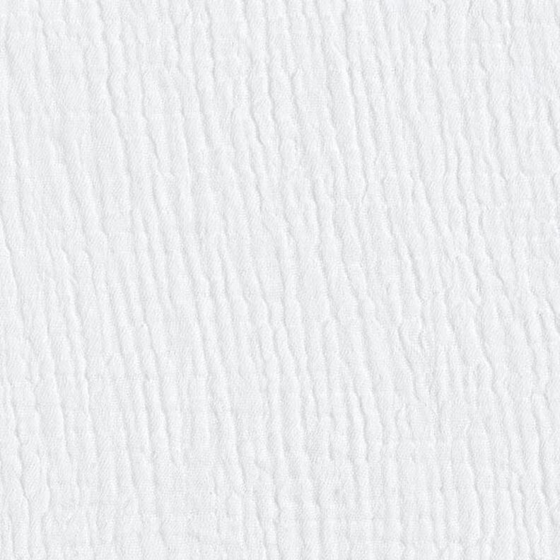 GOTS Tissu triple gaze de coton – blanc,  image number 4