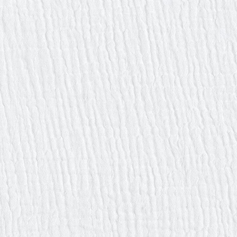 GOTS Tissu triple gaze de coton – blanc,  image number 4