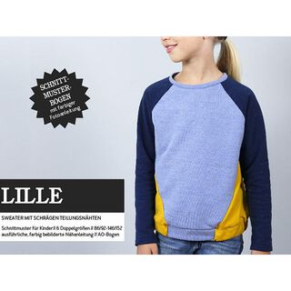 LILLE - Pull raglan avec coutures en biais, Studio Schnittreif  | 86 - 152, 