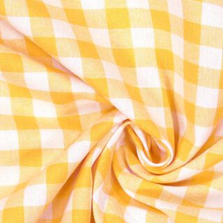 Tissu en coton Vichy - 1 cm – jaune, 