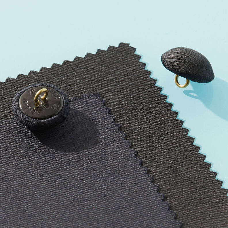 Bouton semi – sphérique recouvert Gloss – noir,  image number 2