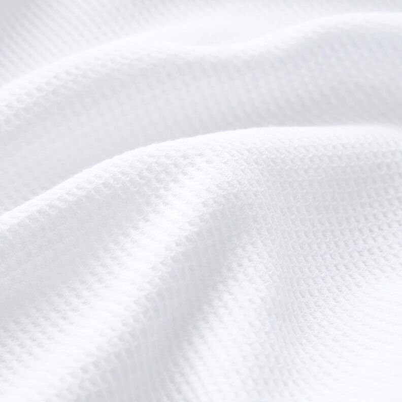 Jersey gaufré Uni – blanc,  image number 2